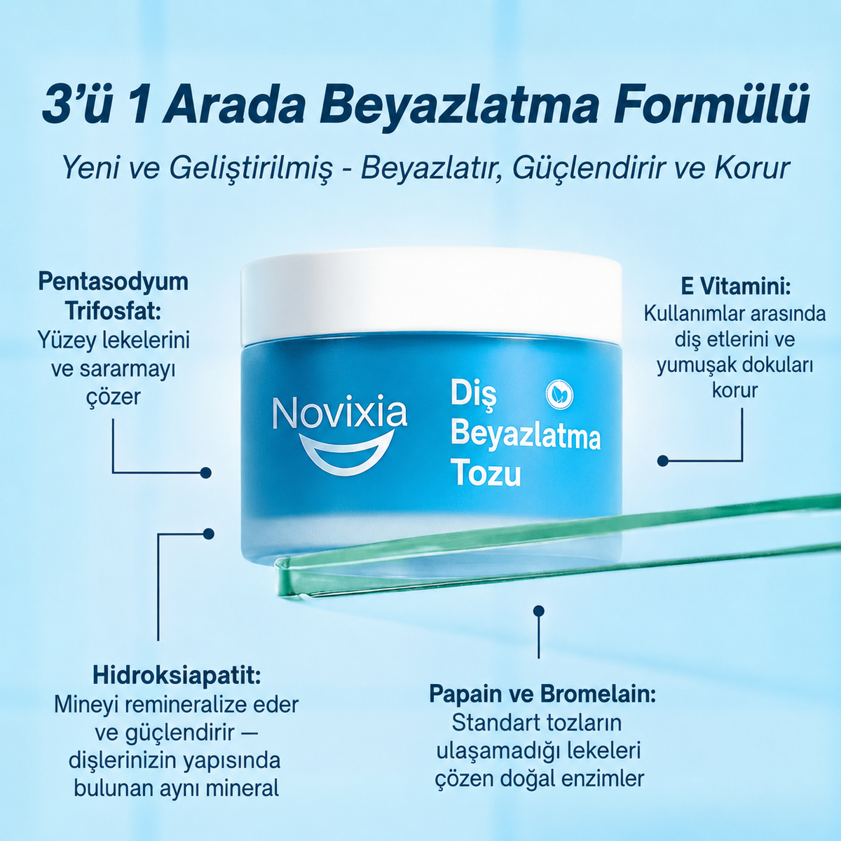 NOVIXIA™ Diş Beyazlatma Tozu